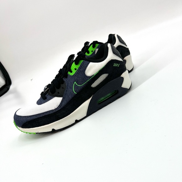 Nike Air Max 90 LTR SE 'Black/Obsidian Scream Green' GS Size 6Y